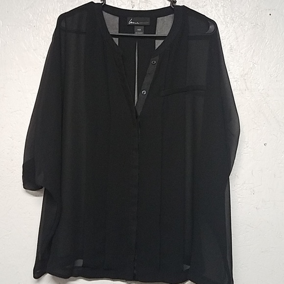 Sheer black blouse size 18/20 Lane Bryant - Picture 1 of 2